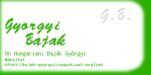 gyorgyi bajak business card